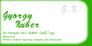 gyorgy nuber business card